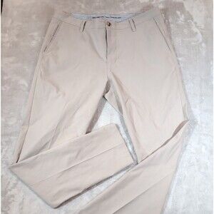 Rhone Tech Chino Pants Mens 34x32 Beige 5 Pocket Athletic Performance Golf